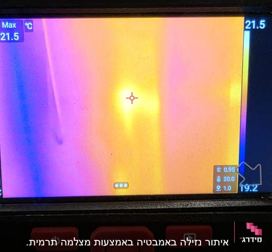 מצלמה תרמית מציגה תמונה צבעונית של חום